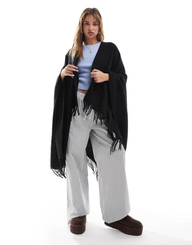 ASOS DESIGN cape in black Product Image