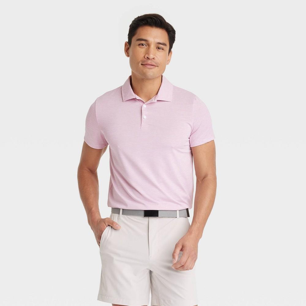 Mens Striped Polo Shirt - All In Motion Lilac Purple XXL Product Image