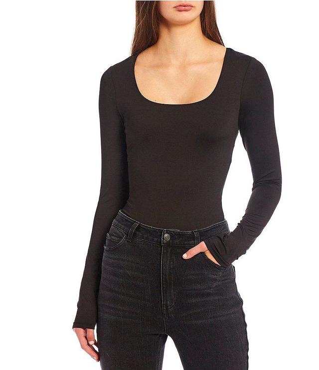 GB Scoop Neck Long Sleeve Knit Bodysuit Product Image