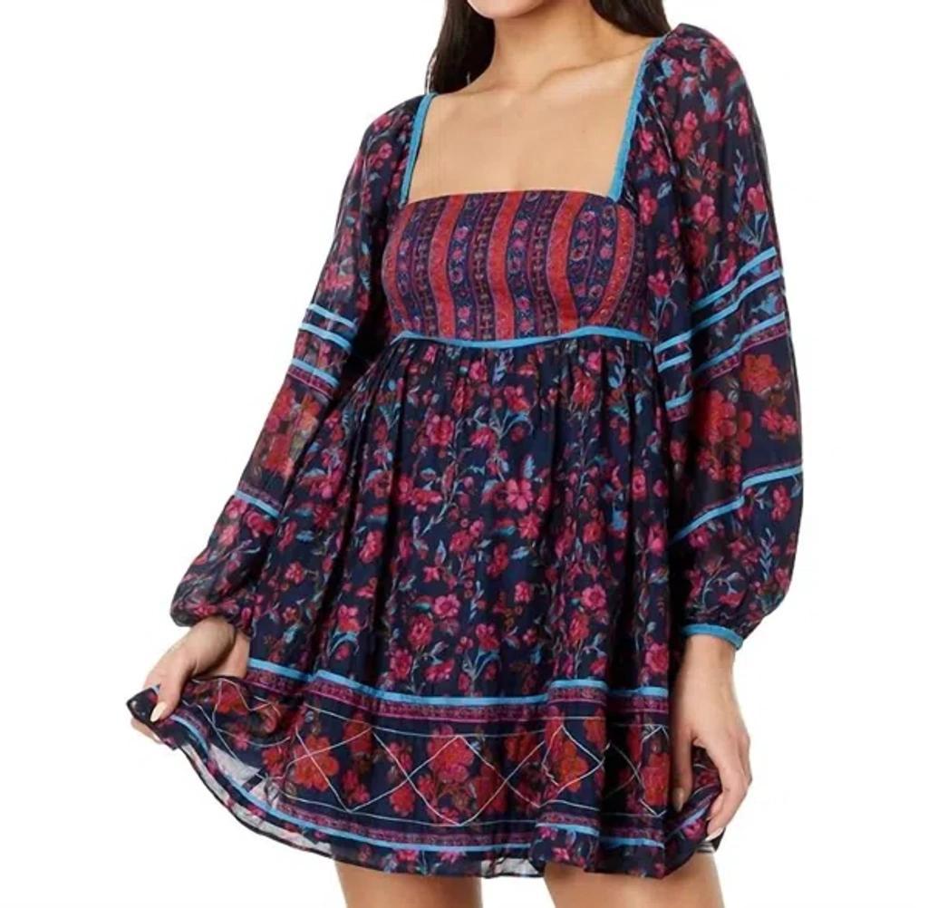 Endless Afternoon Print Long Sleeve Minidress In Black Product Image