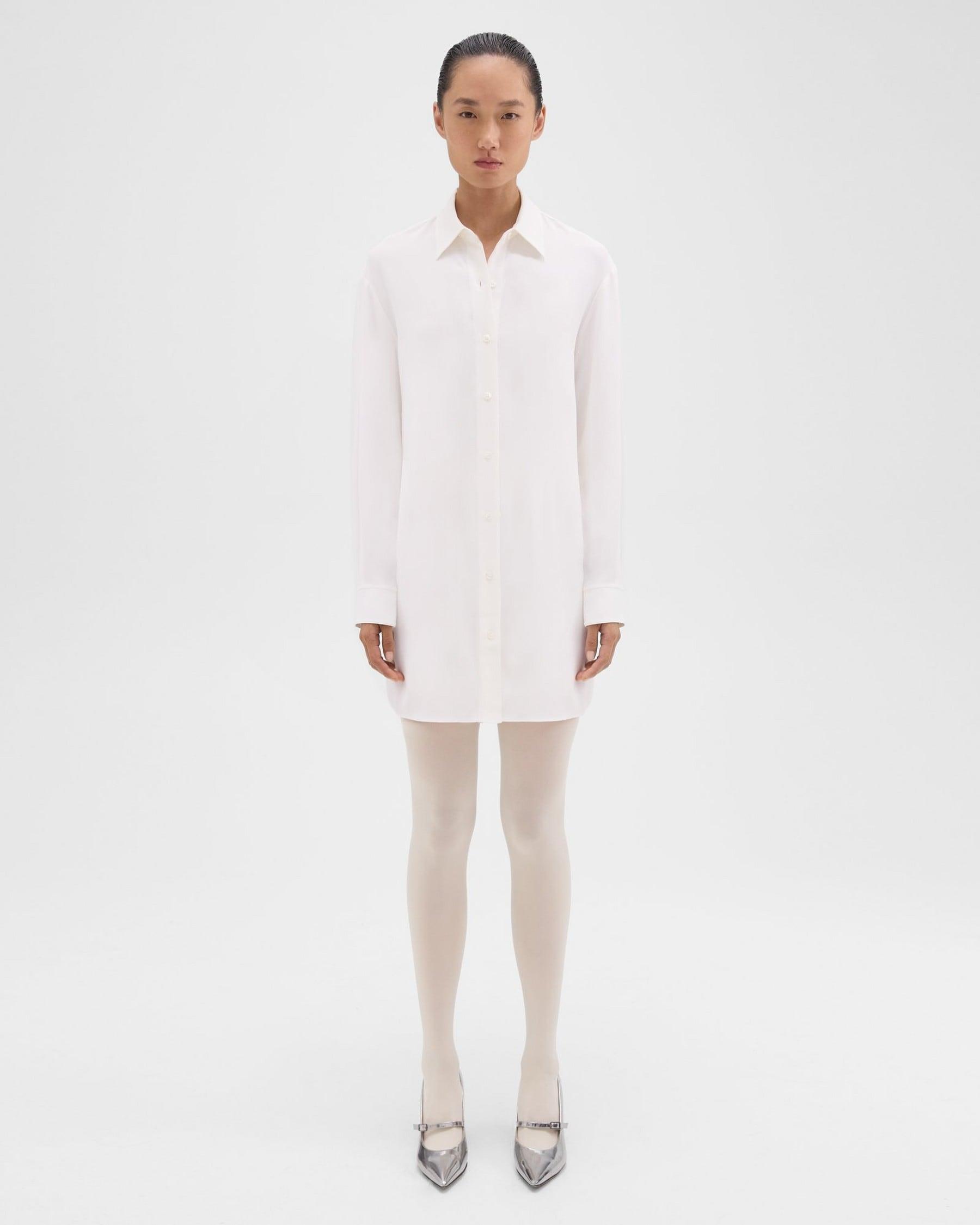 Button-Up Tunic in Crepe Product Image