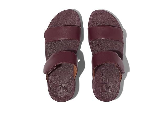 FitFlop Lulu Adjustable Leather Slides (Mauve Wine) Women's Shoes Product Image