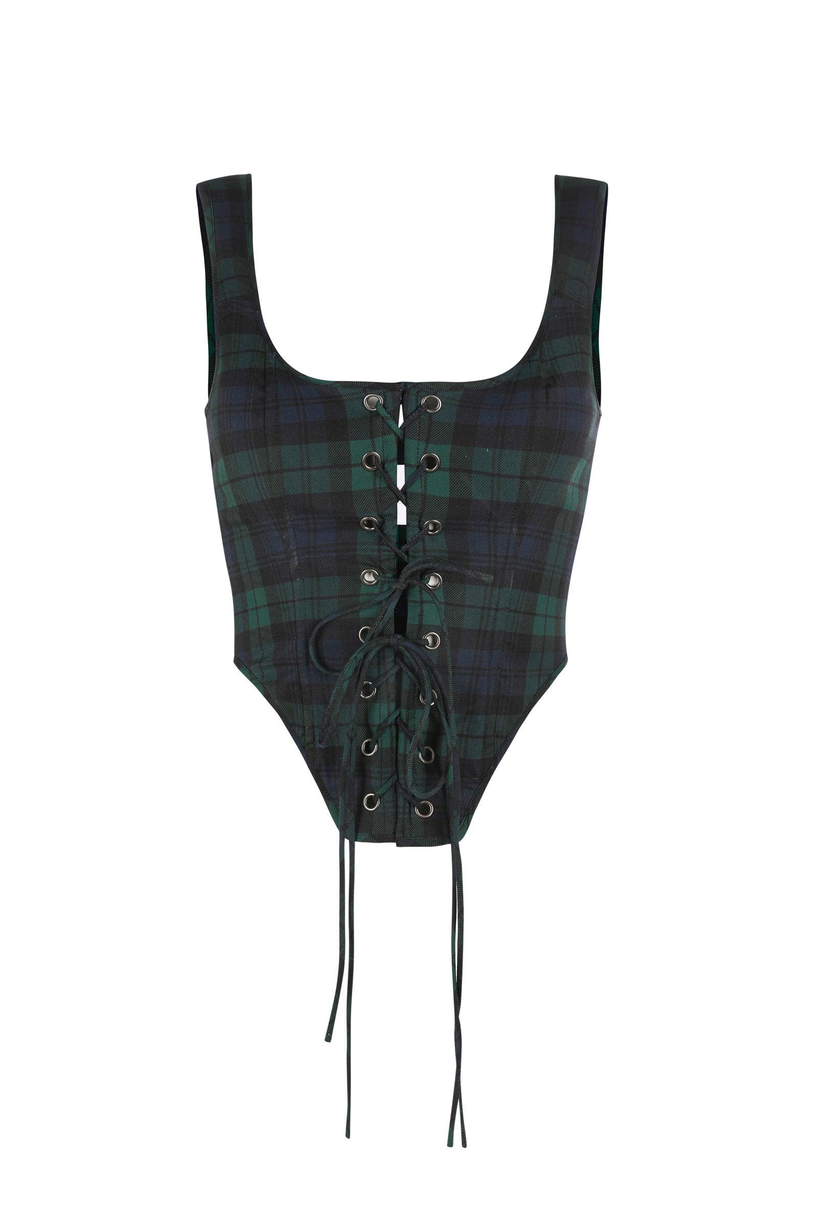 The Scotland Plaid Duchess Corset Product Image