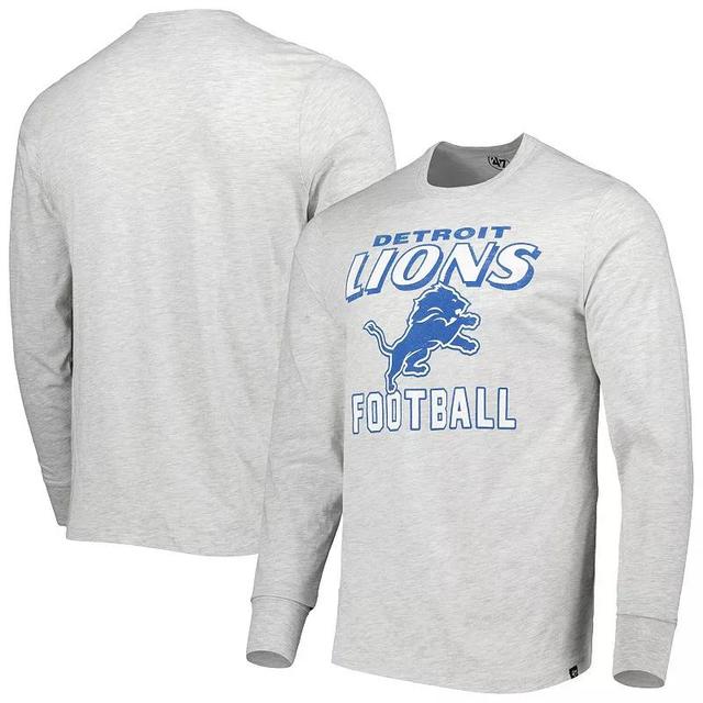 Mens 47 Heathered Gray Detroit Lions Dozer Franklin Long Sleeve T-Shirt Product Image