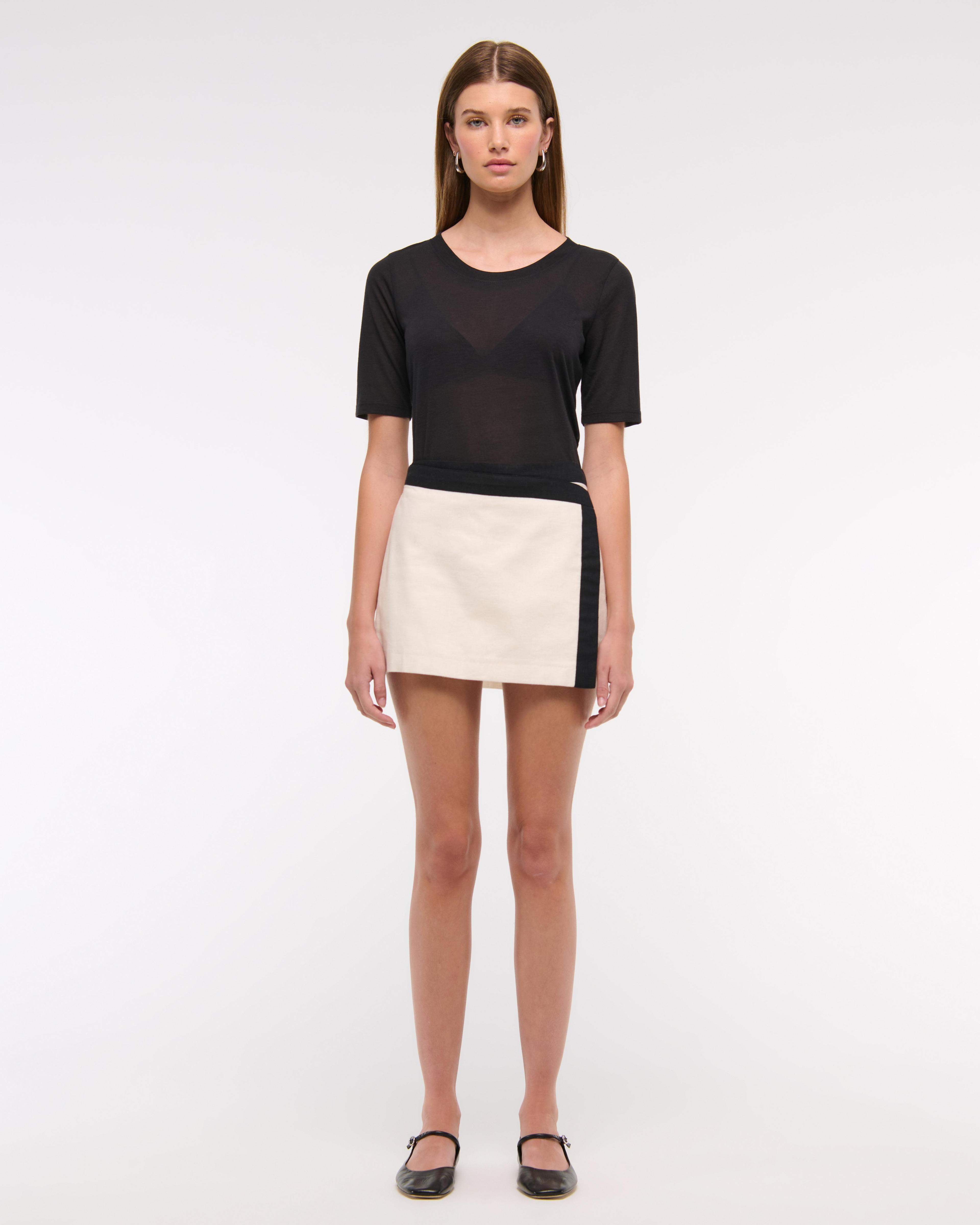 Mid Rise Wrap Mini Skort Product Image