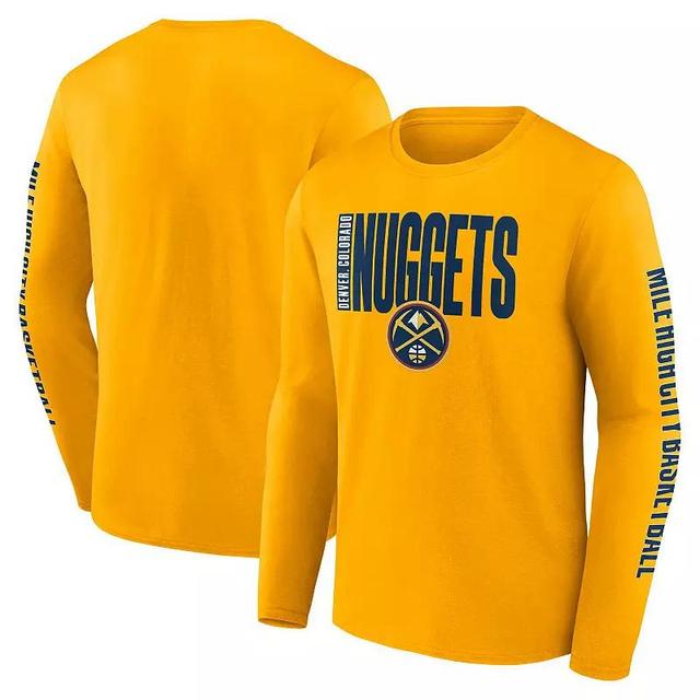 Mens Gold Denver Nuggets Vision Long Sleeve T-Shirt Product Image