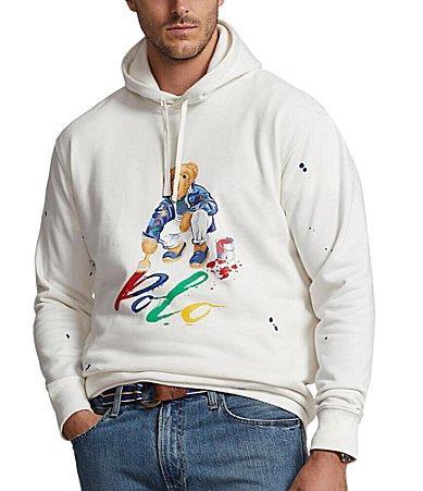 Polo Ralph Lauren Big  Tall Paint Bear Fleece Hoodie Product Image