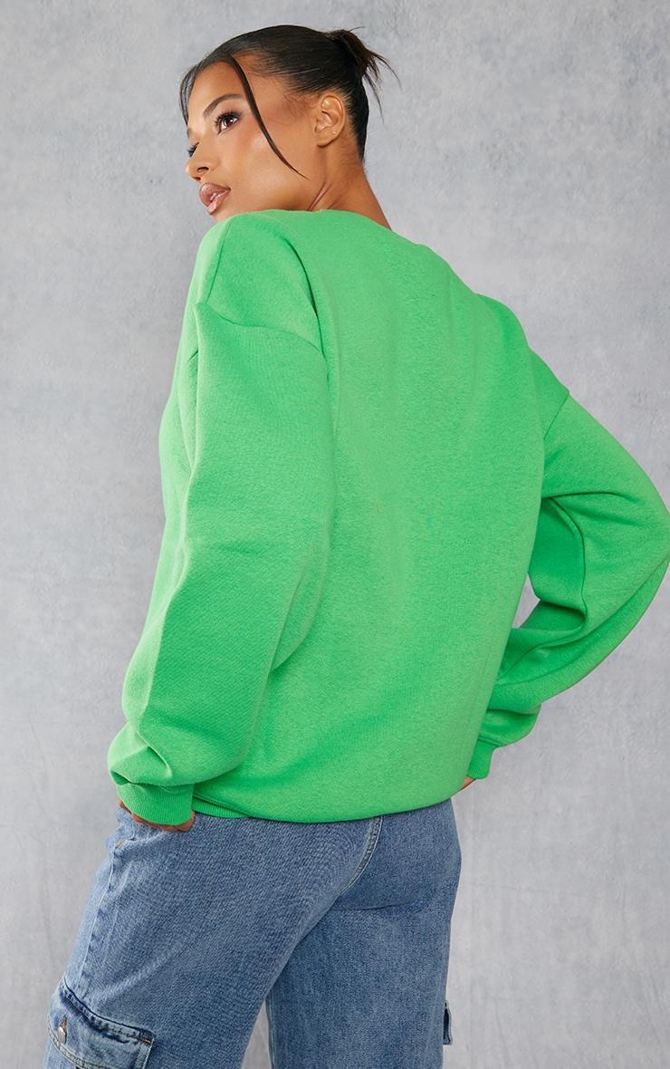 Green Oversized Fit Sweatshirt Product Image