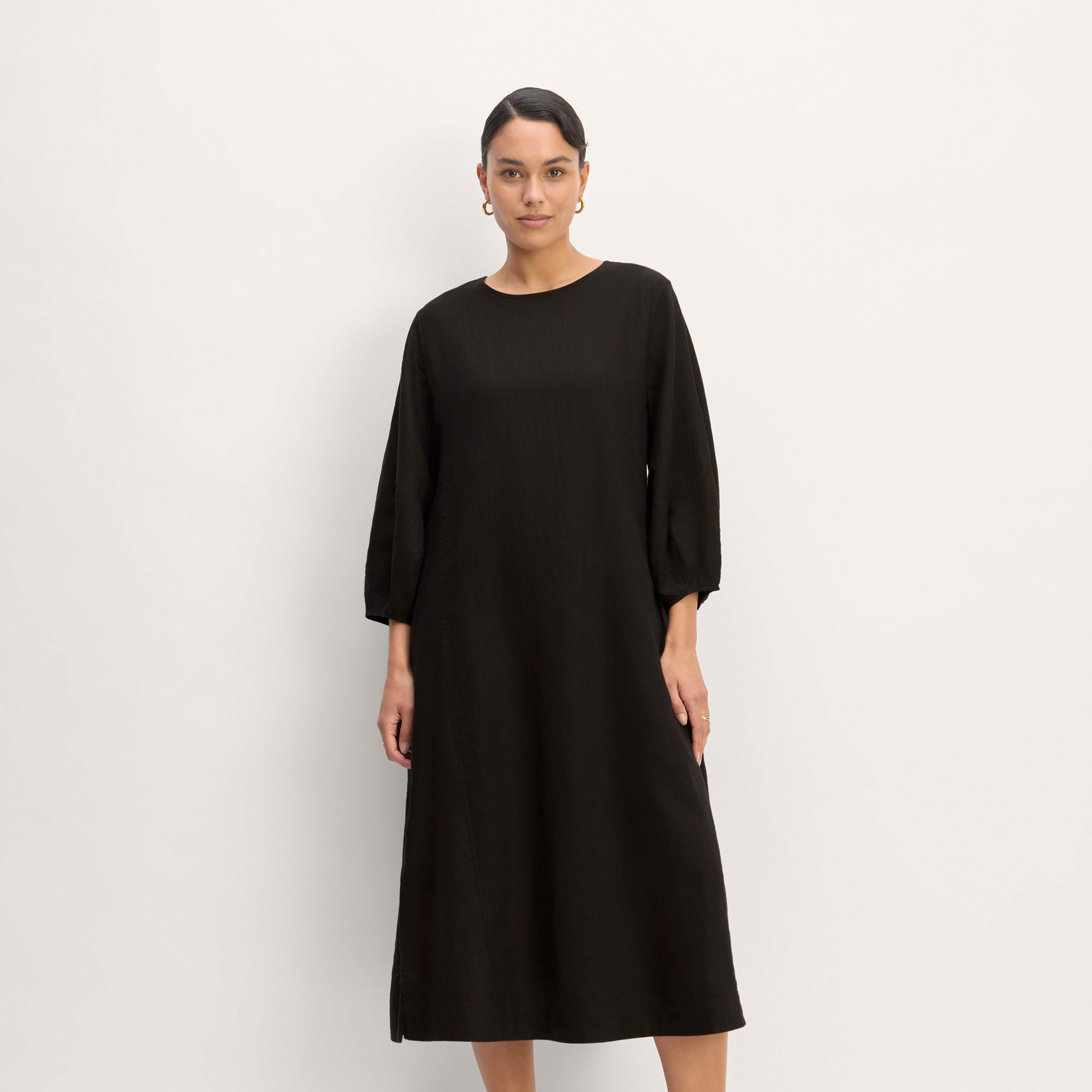 The Linen A-Line Midi Dress Product Image