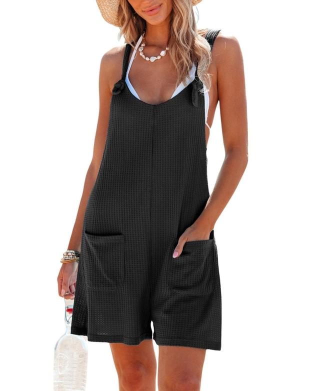 Cupshe Womens Waffle Knit Cover-Up Romper Product Image