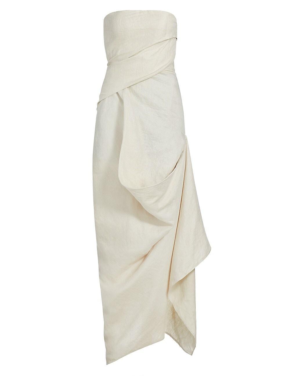 Womens Caravaggio Linen Strapless Dress Product Image