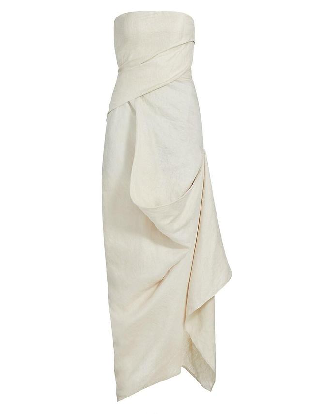 Womens Caravaggio Linen Strapless Dress Product Image