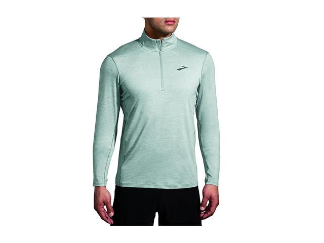 Brooks Dash 1/2 Zip 2.0 (Heather Stone) Men's Clothing Product Image