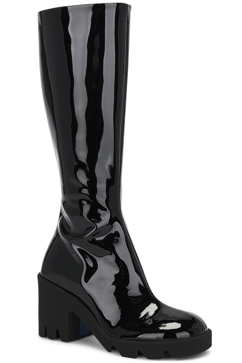 Burberry Stride Boot in Black - Black. Size 39.5 (also in 36, 36.5, 37, 38, 38.5, 39, 40, 41). Product Image