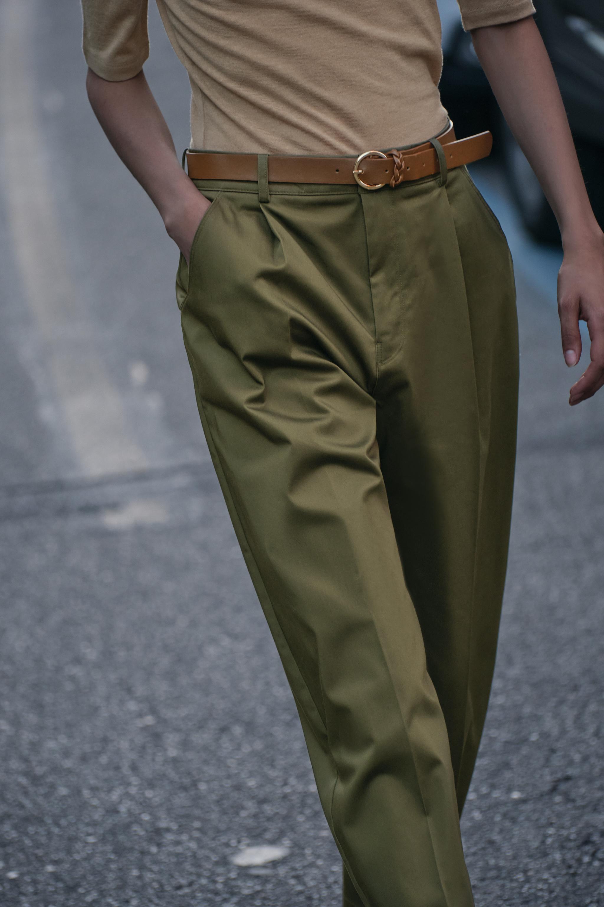 BAGGY BELTED CHINO PANTS Product Image