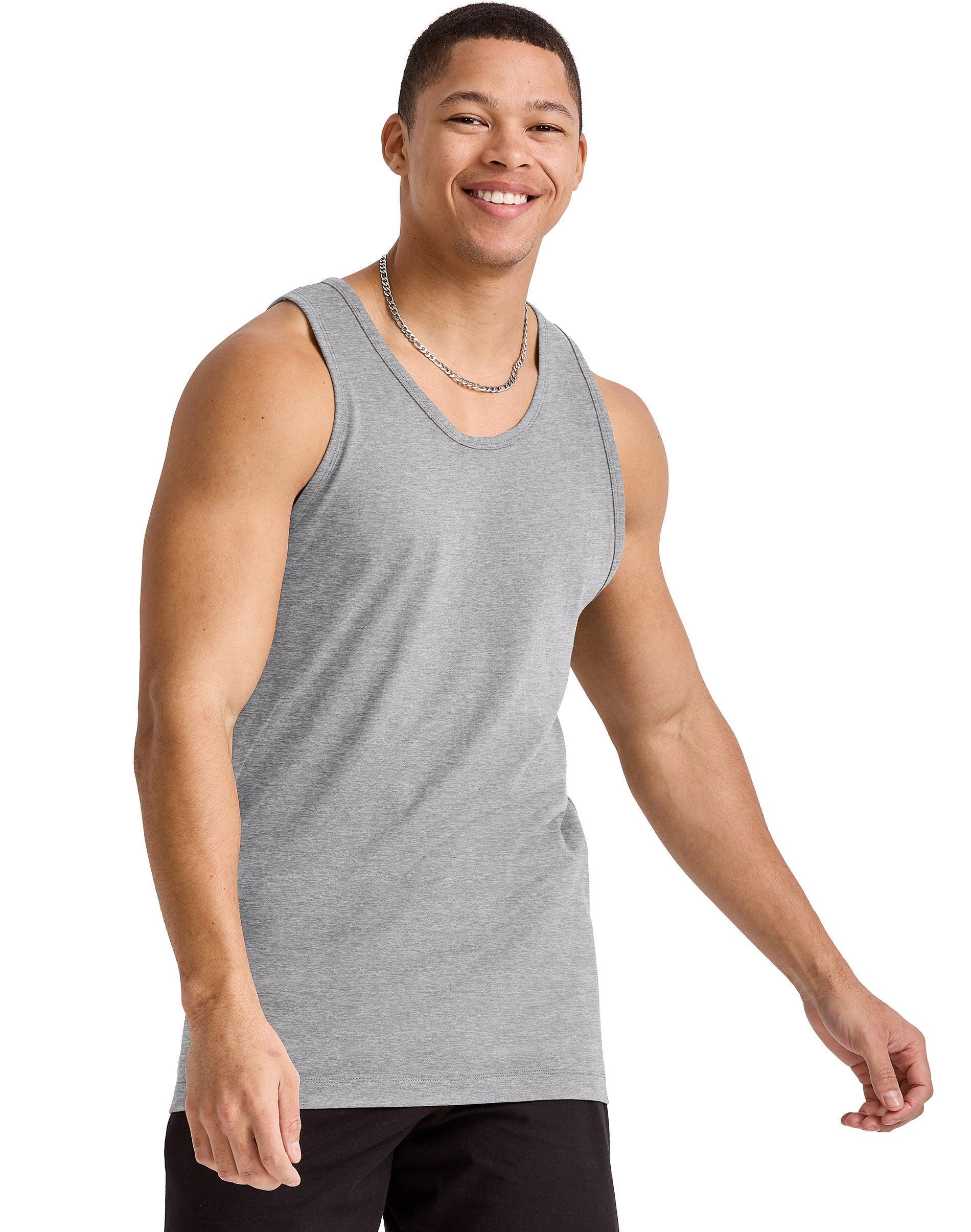 Hanes Mens Round Neck Sleeveless Tank Top, Large Product Image