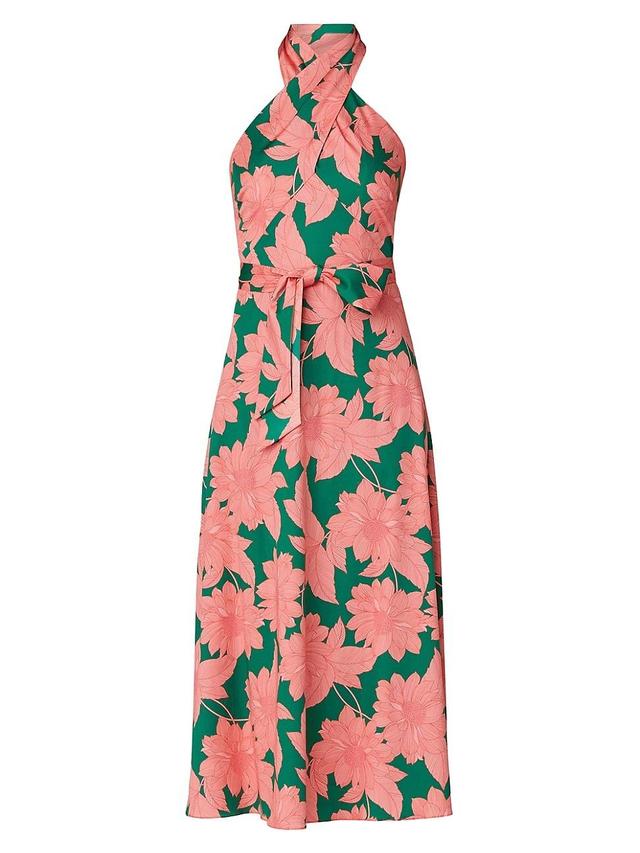 Womens Beekman Floral Halter Midi-Dress Product Image