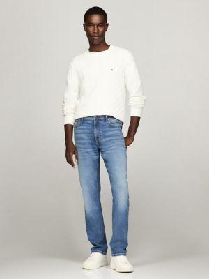 Medium Wash Straight Fit Knit Jean Product Image