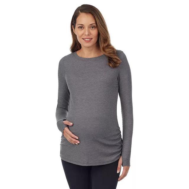 Maternity Cuddl Duds Stretch Thermal Long Sleeve Ballet Top, Womens Product Image