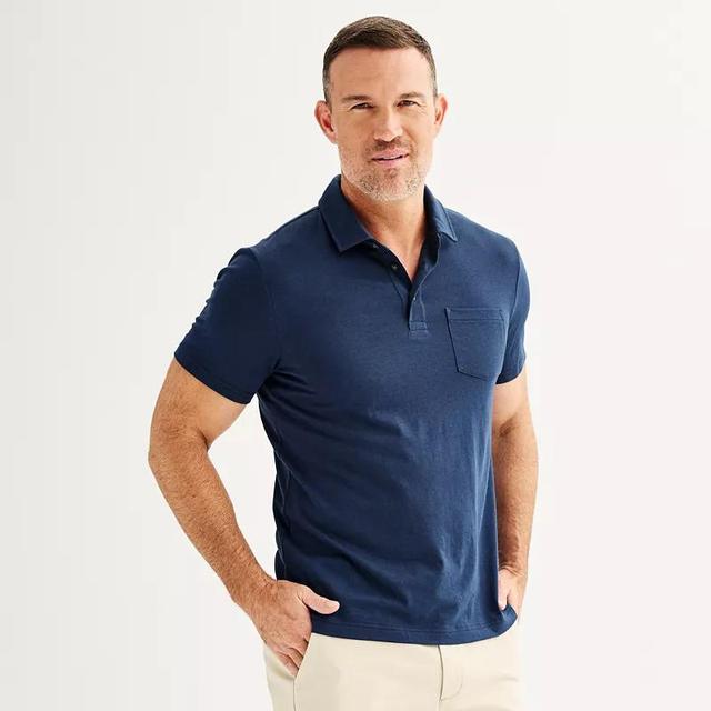 Mens Sonoma Goods For Life Supersoft Short Sleeve Polo Blue Product Image