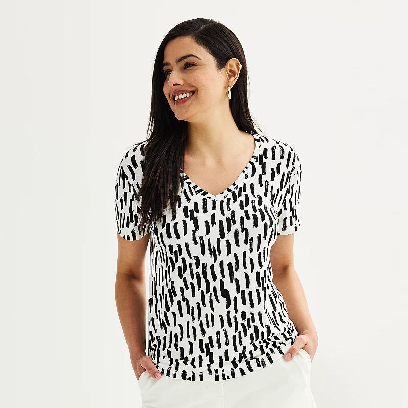 Womens Nine West Essential V-Neck Tee Product Image