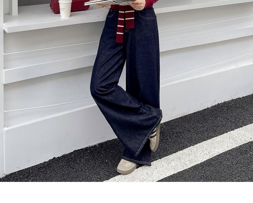 Plus Size High Waist Wide Leg Jeans Product Image