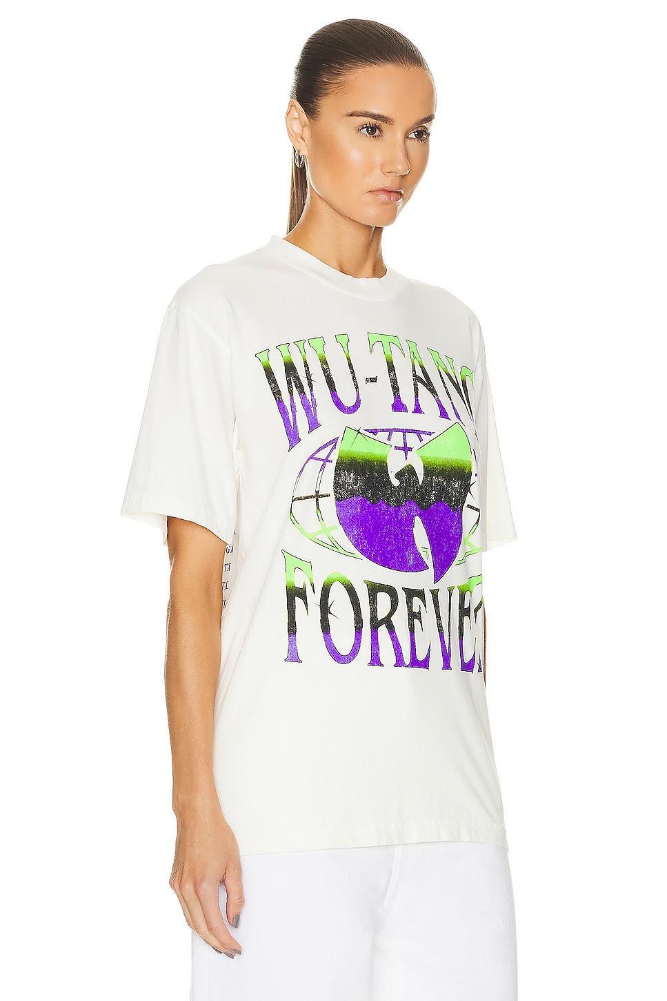 SIXTHREESEVEN Wu Tang Forever Date T-shirt in Cream Product Image