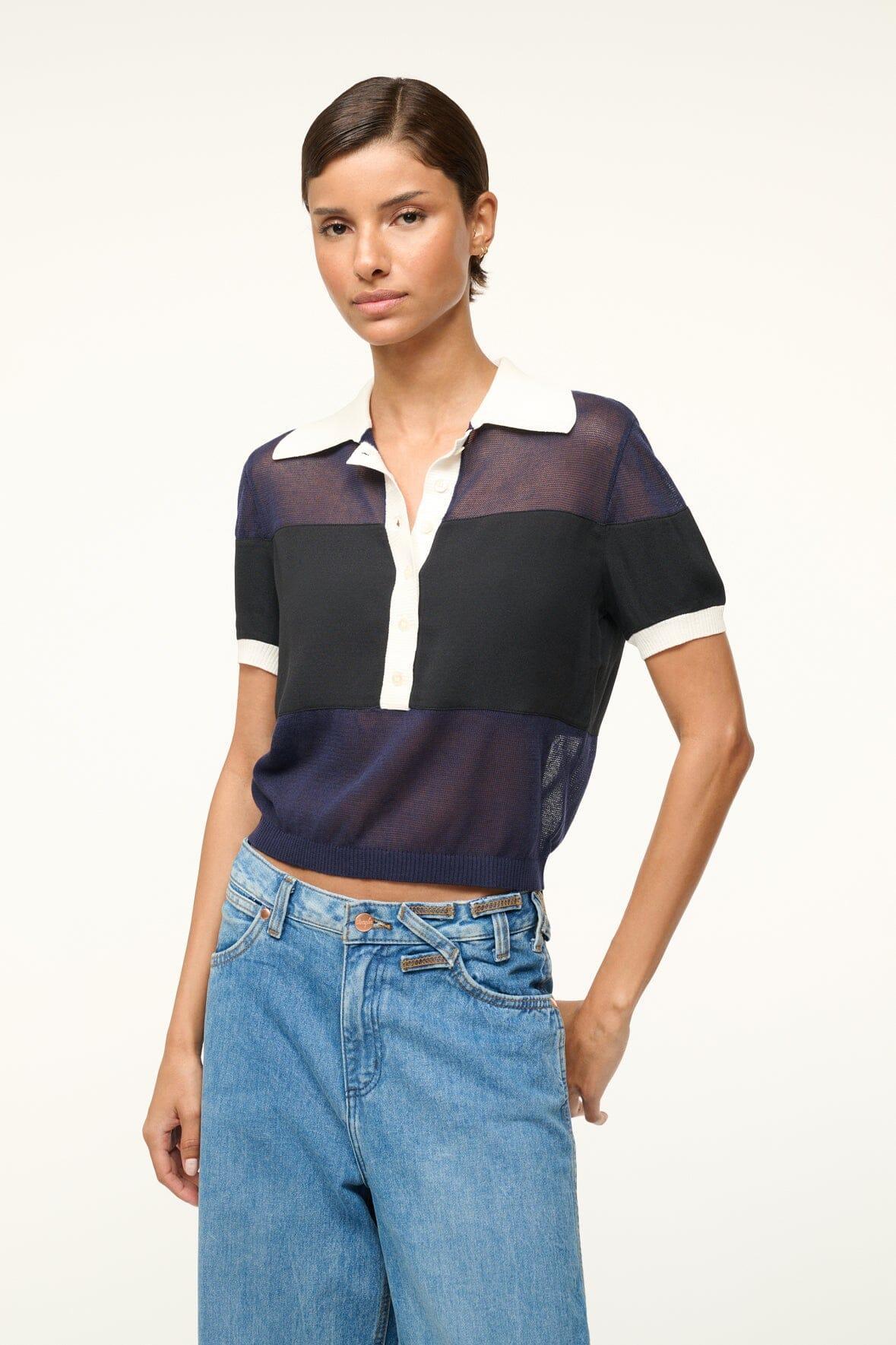 QUAINT TOP | BLACK NAVY IVORY Product Image