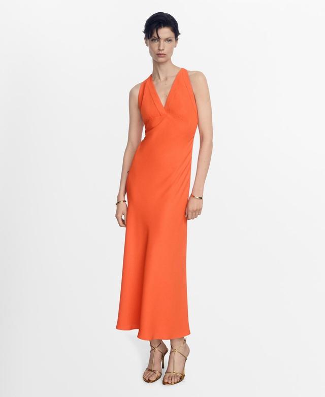 Mango Womens Wrap Back Dress Product Image