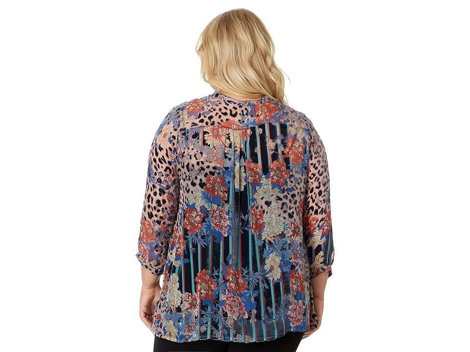 Johnny Was Plus Size Ontari Burnout Tunic Women's Blouse Product Image