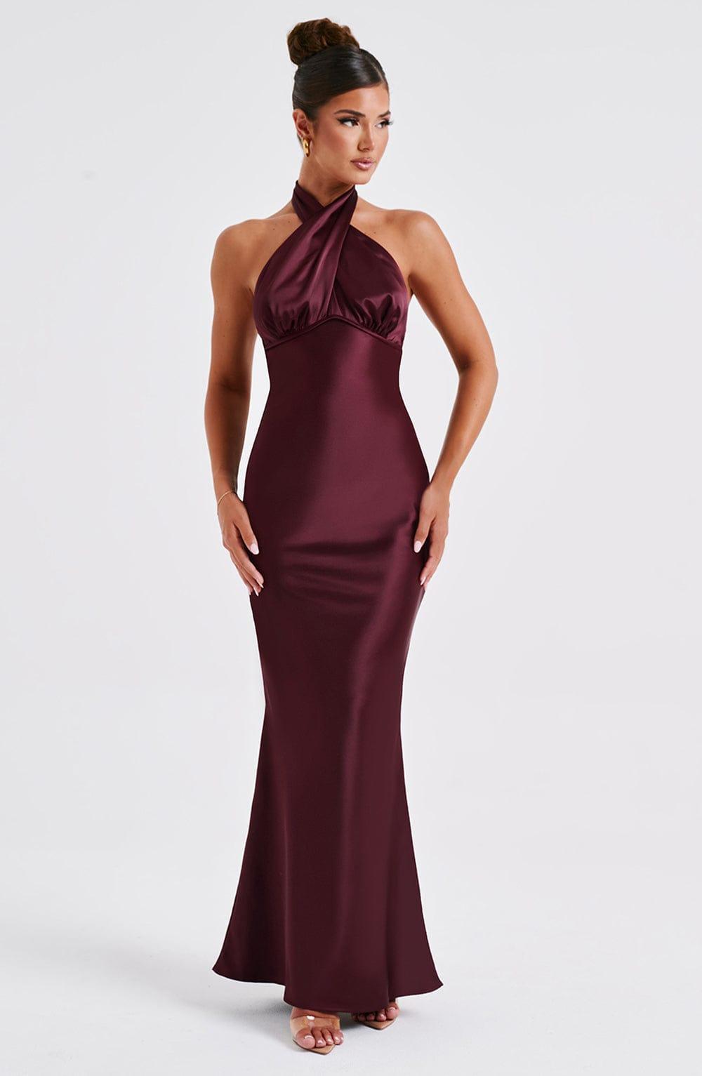 Dimitra Maxi Dress - Burgundy Product Image