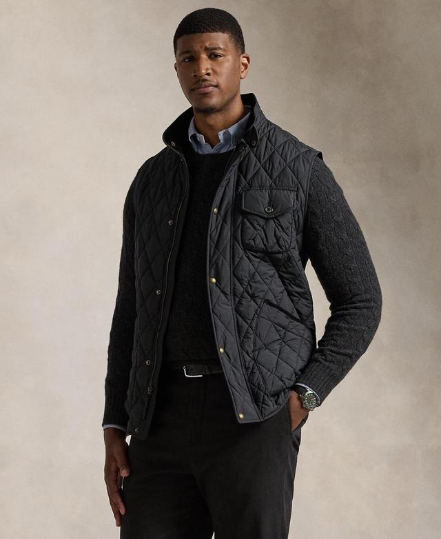 Polo Ralph Lauren Mens Big & Tall The Beaton Quilted Utility Vest - Navy Product Image