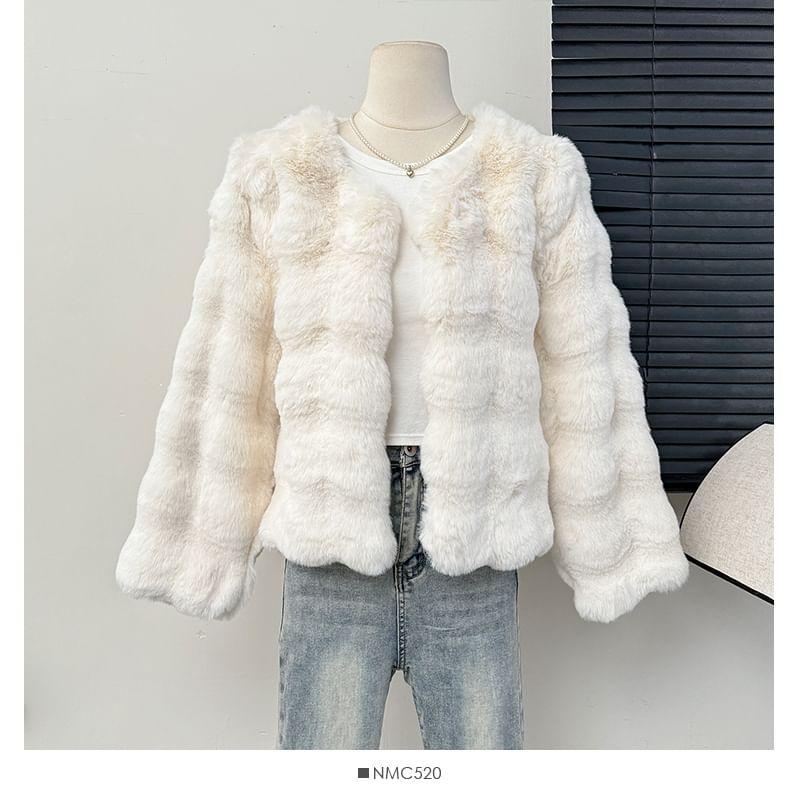 Open-Front Faux-Fur Jacket Product Image