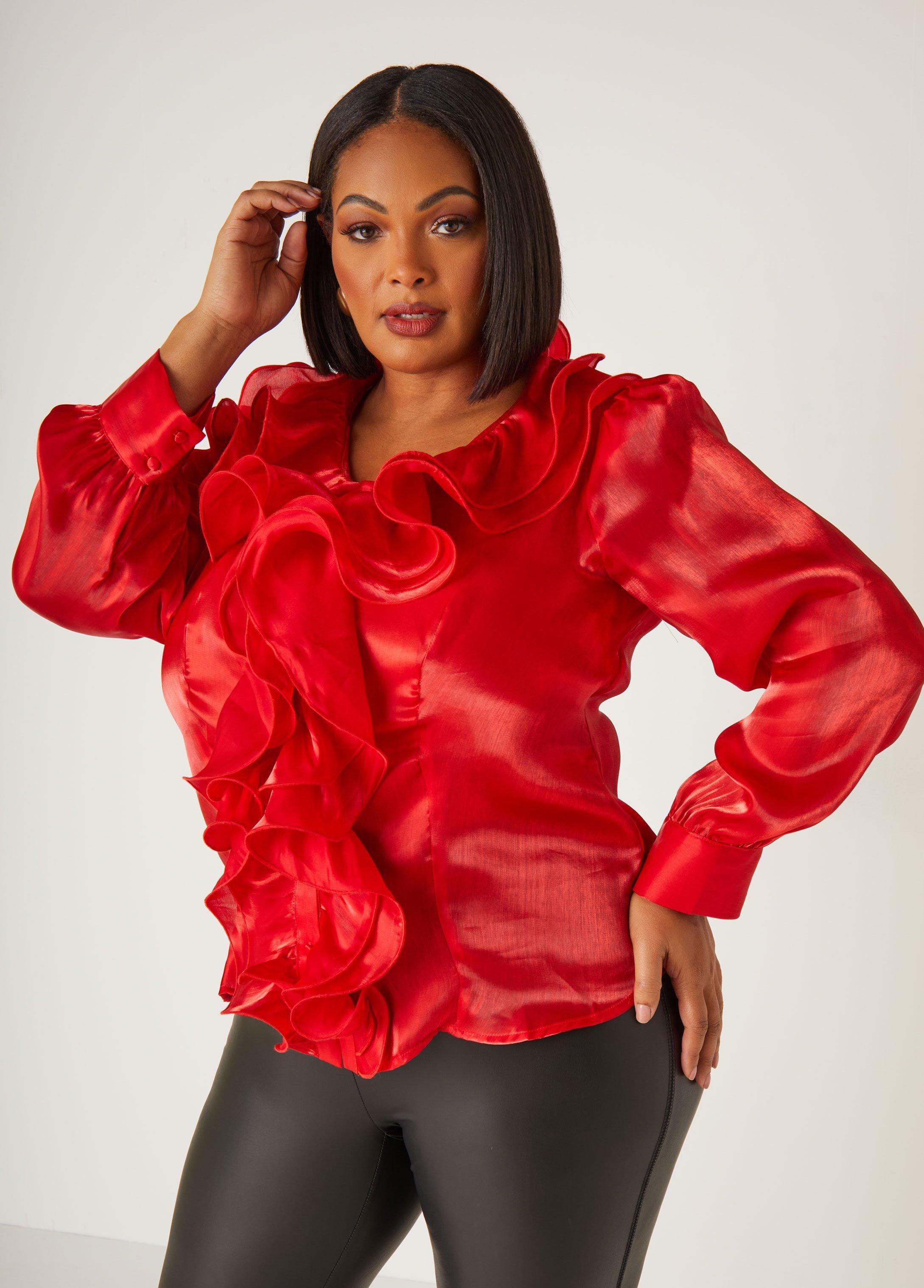 Ruffled Organza Shirt Product Image