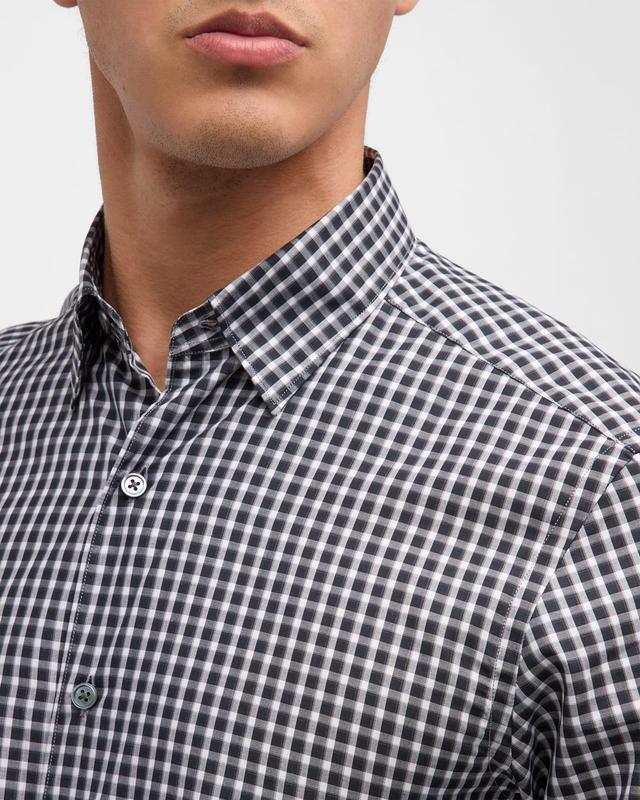 Mens Centoquaranta Cotton Plaid Sport Shirt Product Image