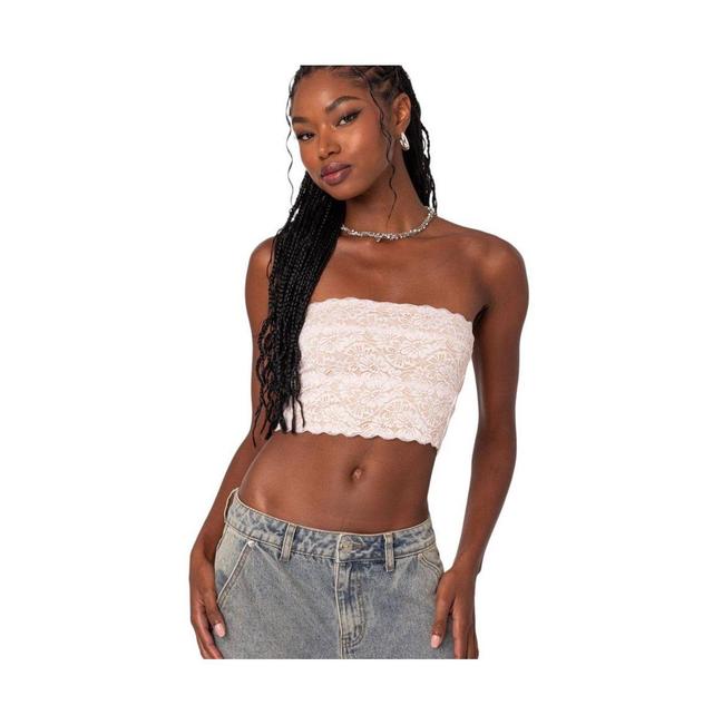 Edikted Womens Nadine Lace Tube Top Product Image