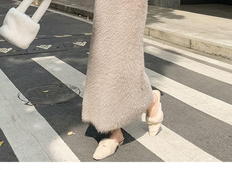 High Rise Knit Maxi A-Line Skirt Product Image