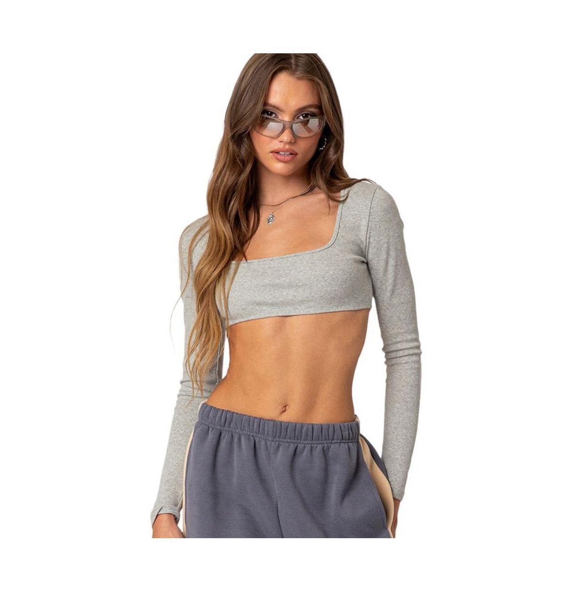 Womens Routine ribbed crop top Product Image