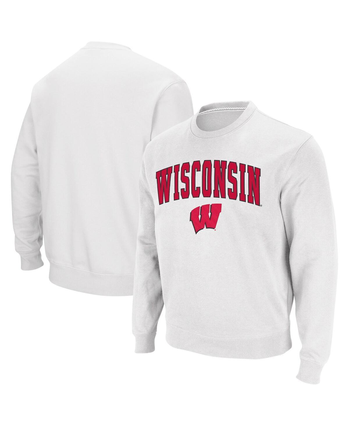 Colosseum Mens Wisconsin Badgers Arch & Logo Crew Neck Sweatshirt Product Image