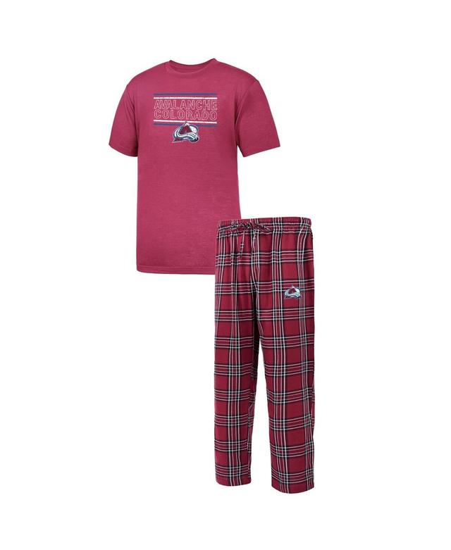 Mens Burgundy Colorado Avalanche Big & Tall T-Shirt & Pajama Pants Sleep Set Blue Product Image