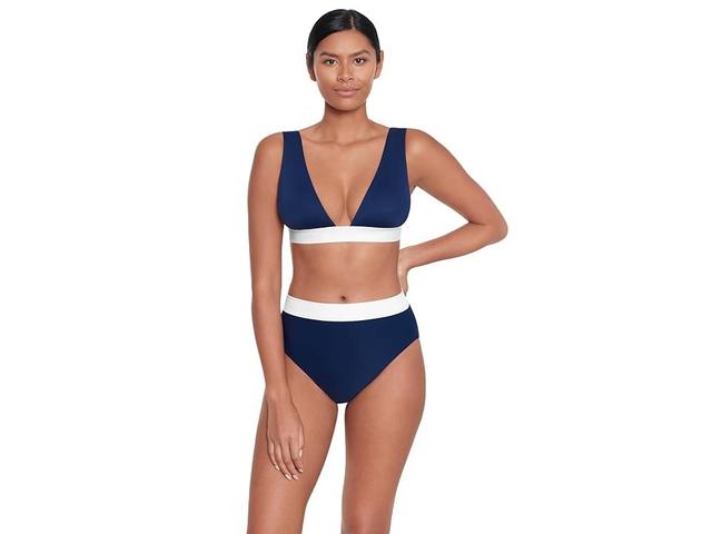 LAUREN Ralph Lauren Bel Air Banded High Waist Bikini Bottom Women's Swimwear Product Image