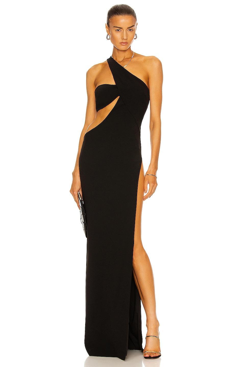 MONOT One Shoulder Cut Out Gown Red. (also in 4). Product Image