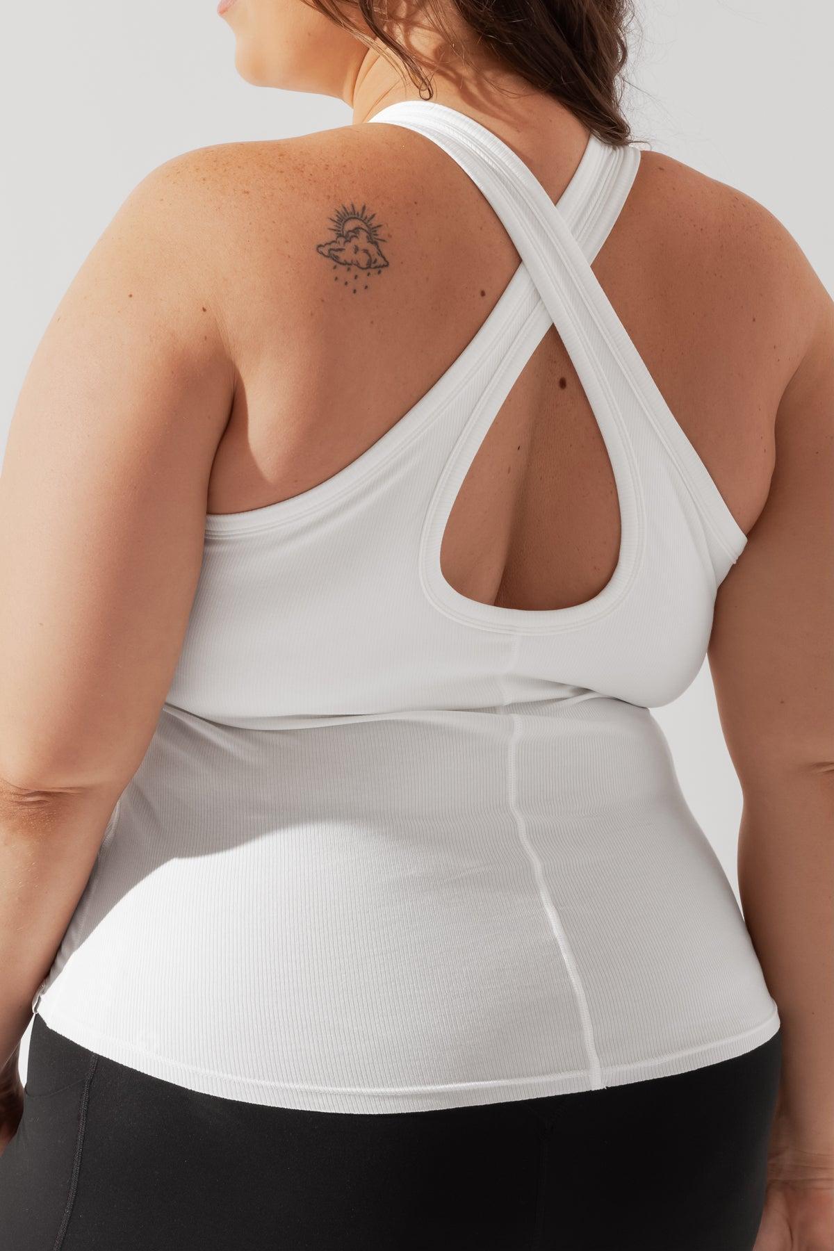 Not Your Typical Tank (Built-in Bra) - White Product Image