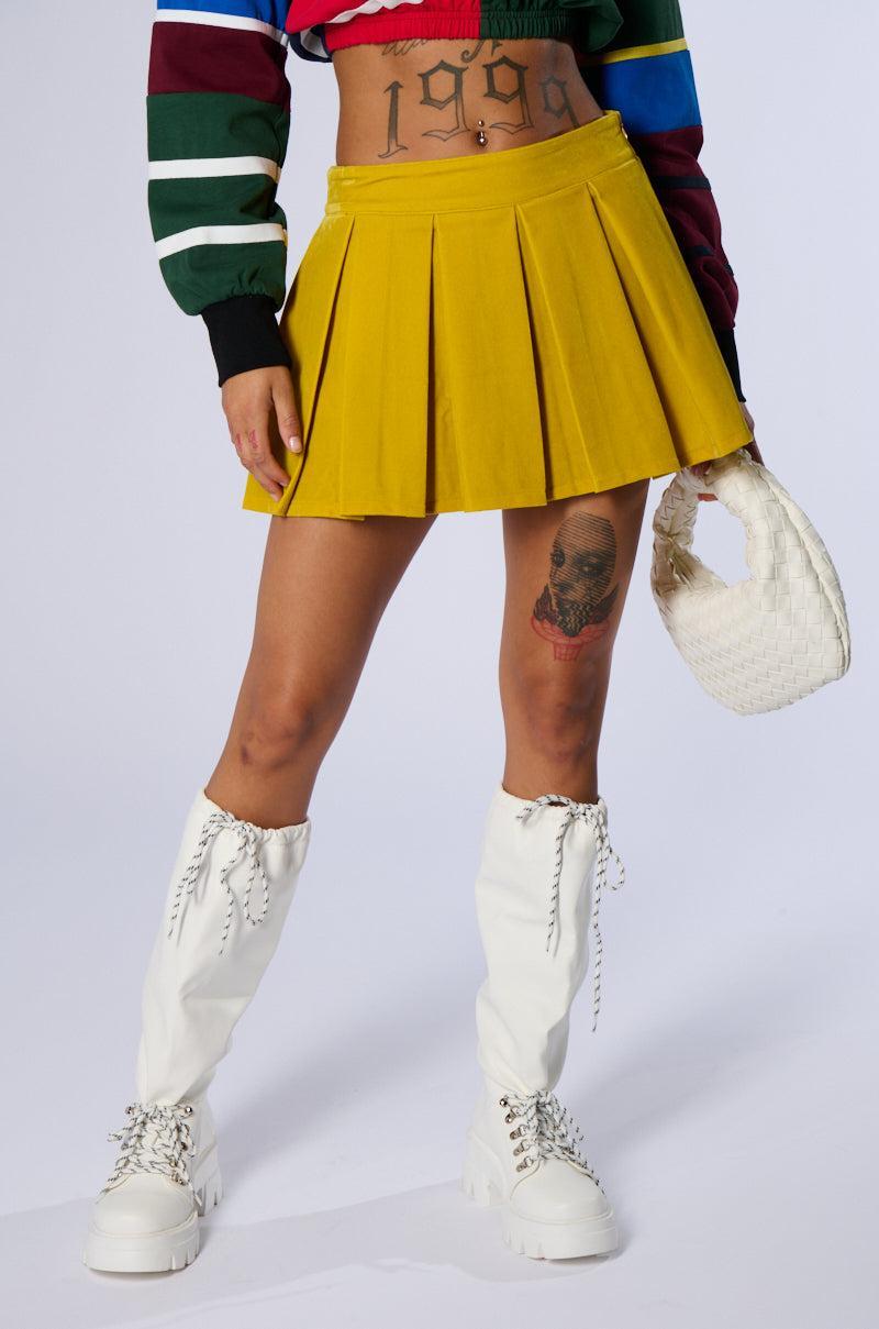 DONT LOOK BACK VELVET MINI SKIRT Product Image