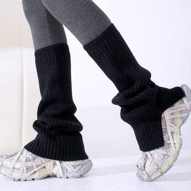 Slit Knitted Leg Warmers Product Image