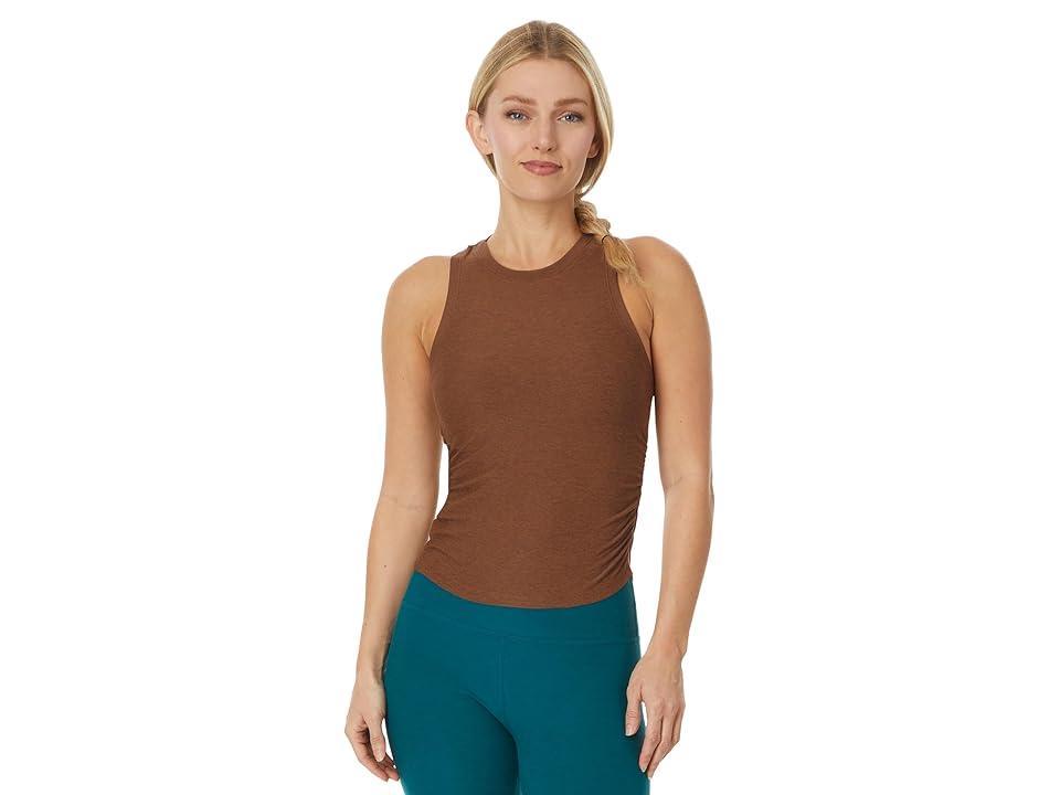 Beyond Yoga Featherweight Your Fit Shirred Tank (Bold Mocha Heather) Women's Clothing Product Image