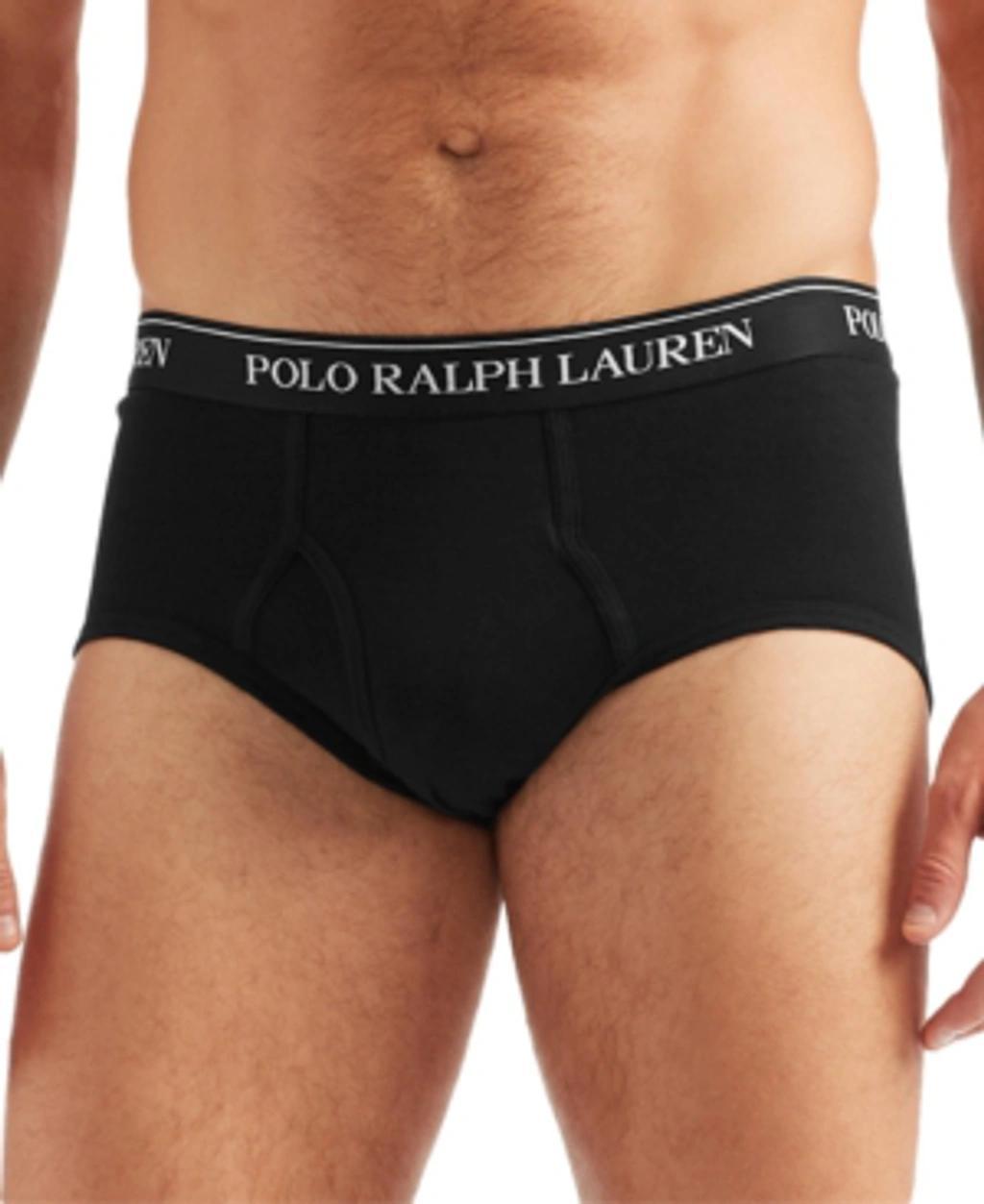 POLO RALPH LAUREN Men's 3-pack Big & Tall Cotton Briefs In Polo Black Product Image