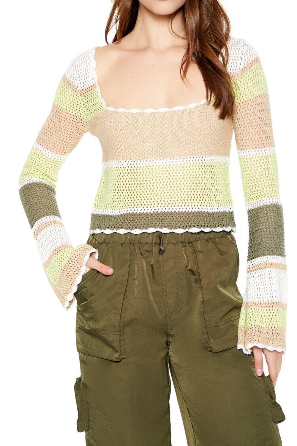 Striped Crochet Sweater | Forever 21 Product Image