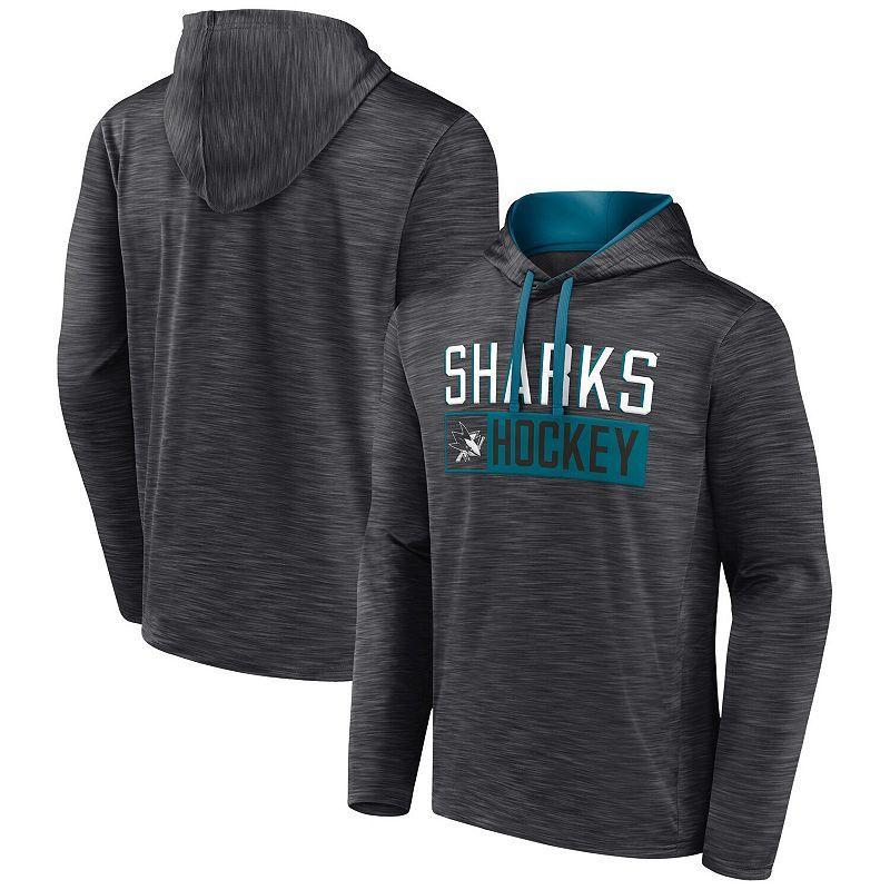 Mens Fanatics Branded Heather Charcoal San Jose Sharks Close Shave Pullover Hoodie Product Image