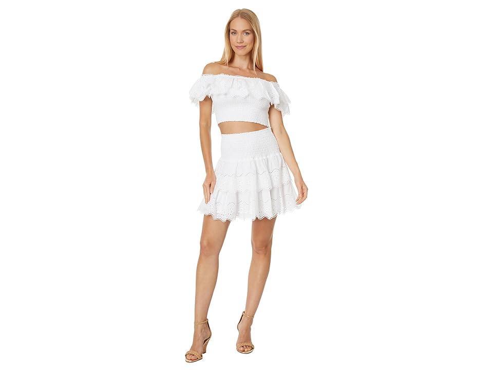 Lilly Pulitzer Brexley Eyelet Set (Resort White Ocean Waves Eyelet) Women's Clothing Product Image